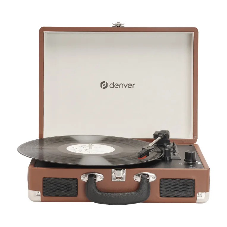 Denver VPL-120BR tocadisco Tocadiscos de tracción directa Marrón Manual