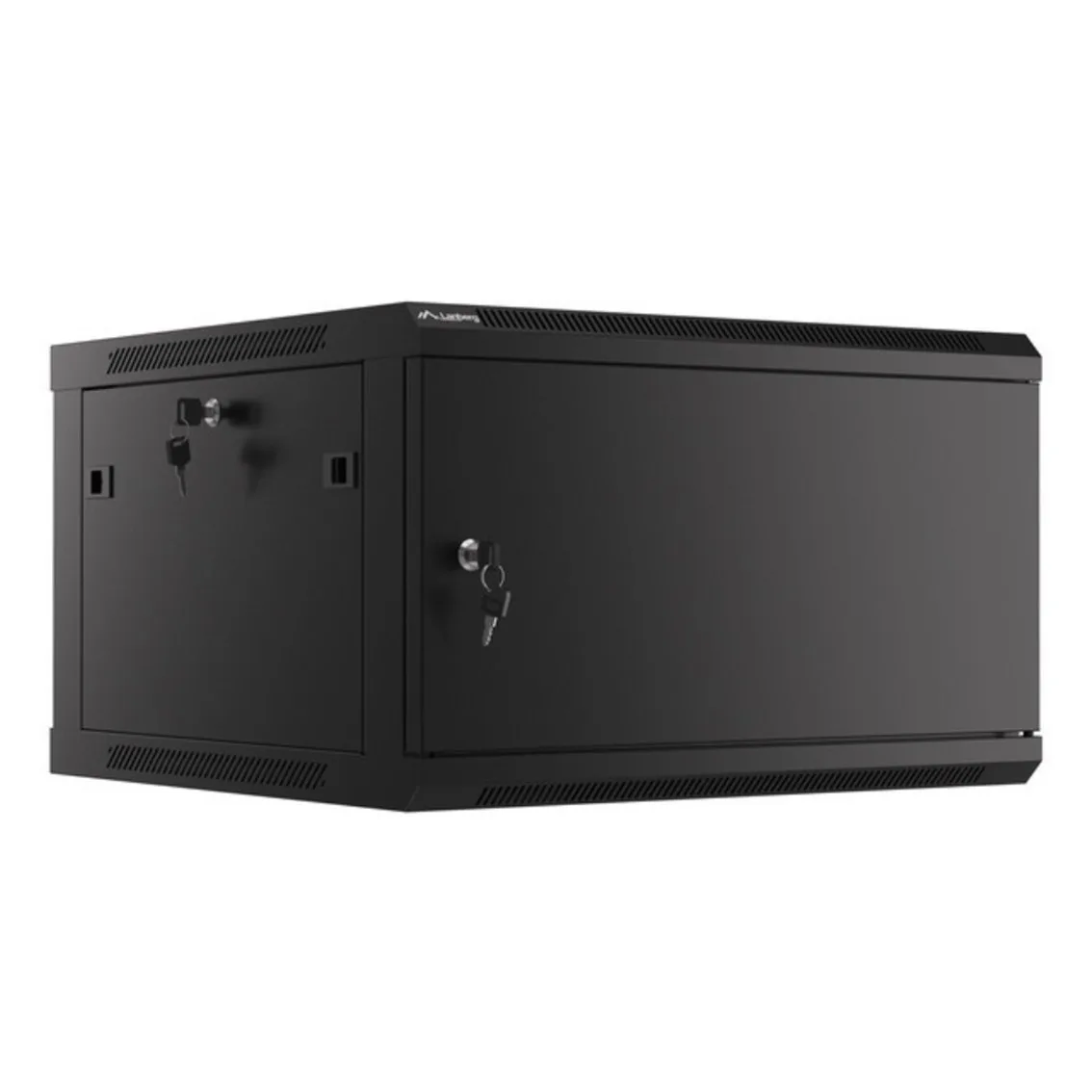 Armario lanberg mural rack 19 pulgadas 6u - 600x600 negro