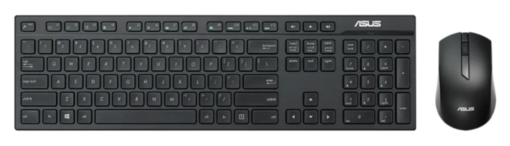 ASUS W2500 teclado Ratón incluido Juego RF inalámbrico QWERTY Negro