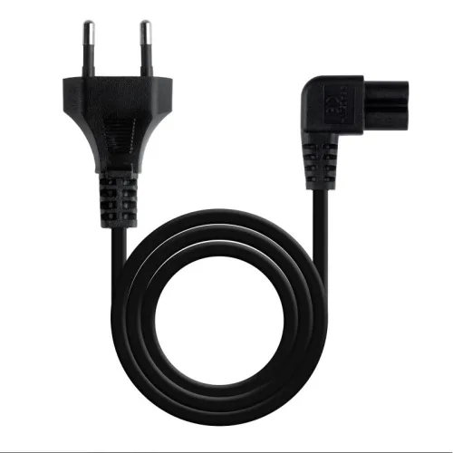 Cable Alimentación Acodado Nanocable 10.22.0503/ CEE7/16 Macho - C7 Hembra/ 3m/ Negro