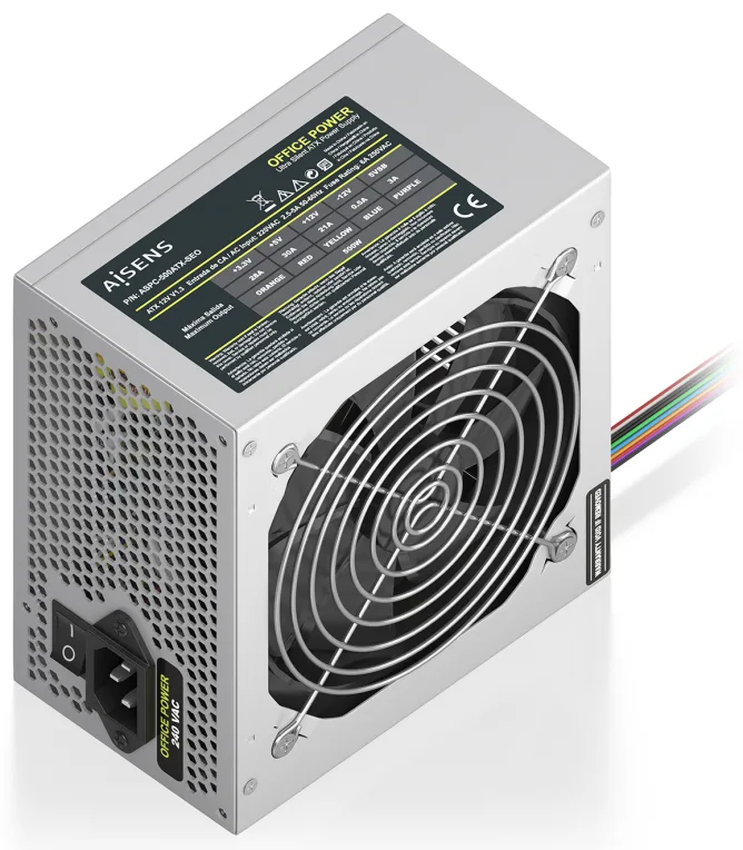 Fuente de Alimentación Aisens ASPC-500ATX-SEO/ 500W/ Ventilador 12cm
