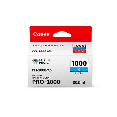 Cartucho canon pfi - 1000 c cian pro - 1000