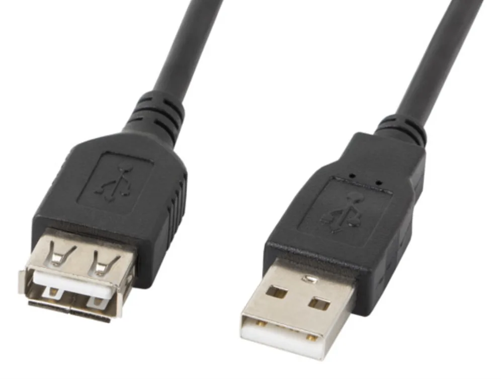 Cable alargador lanberg usb 2.0 macho hembra 5m negro