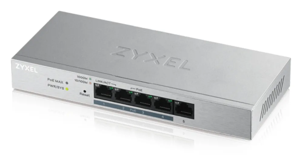 Switch 5 puertos zyxel gs1200 - 5hp v2