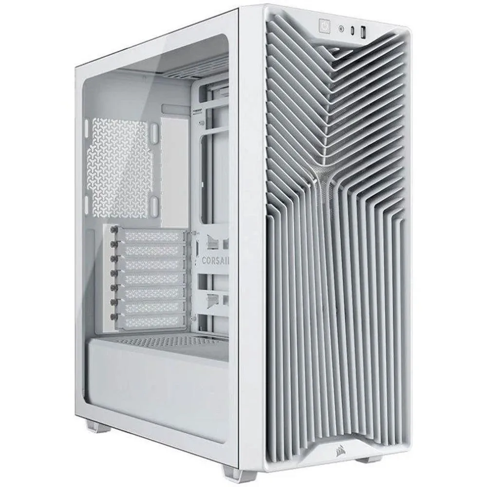 Caja ordenador gaming corsair 3200d rs atx cristal templado blanca