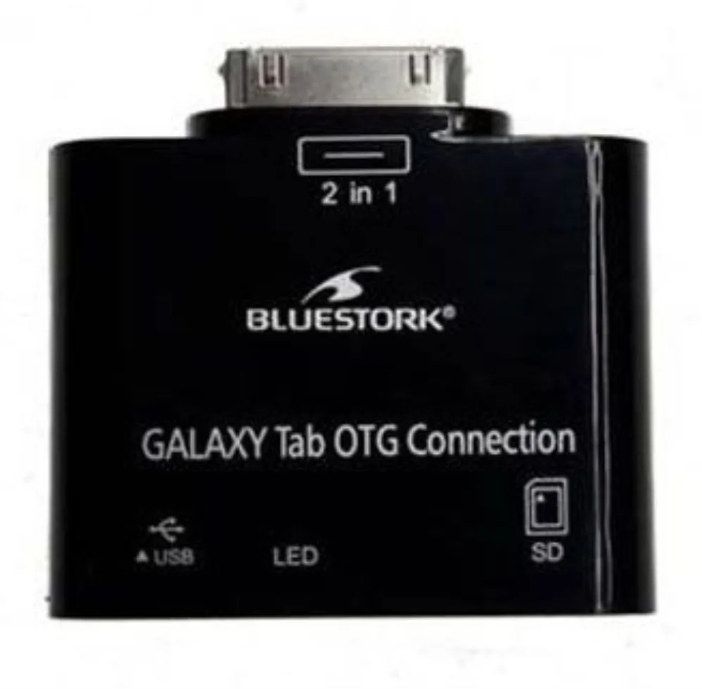 Bluestork BS-GAL-RDR/SD cambiador de género para cable Samsung 30-pin USB 2.0/SD Card Negro