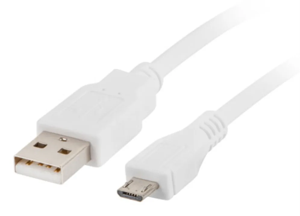 Cable usb lanberg 2.0 macho - micro usb macho 1.8m blanco