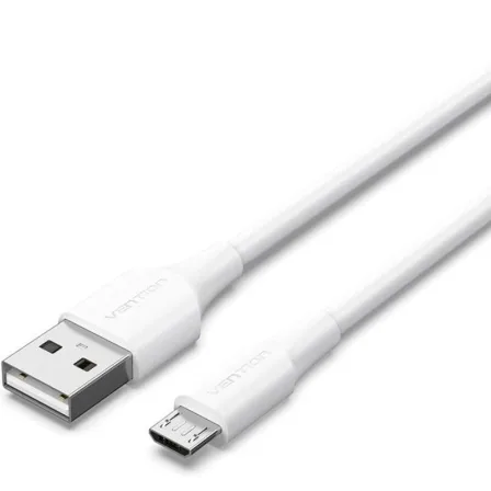 Cable USB 2.0 Vention CTIWH/ USB Macho - MicroUSB Macho/ 480Mbps/ 2m/ Blanco