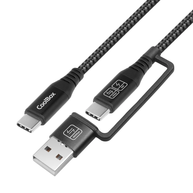COOLBOX CABLE TRENZ USB-C+A-USB-C 3.2 GEN2 1.8