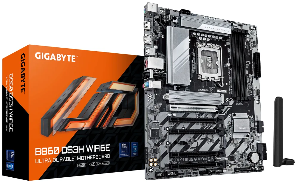 Placa base gigabyte b860 ds3h wifi6e atx - 4x ddr5 - lga1851