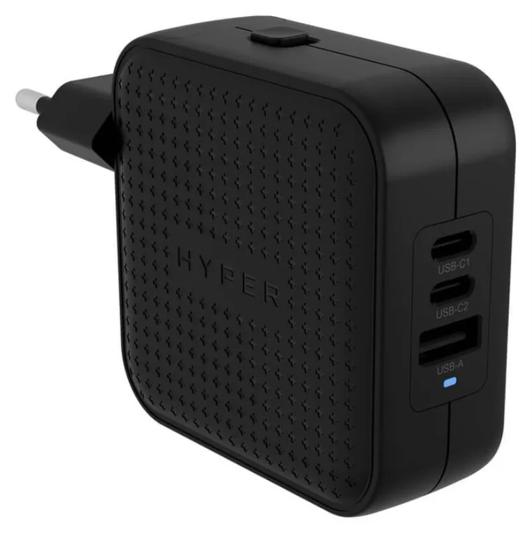 HYPER HJ1003BKWWGL cargador de dispositivo móvil Portátil, Smartphone, Tableta Negro Corriente alterna Carga rápida Interior
