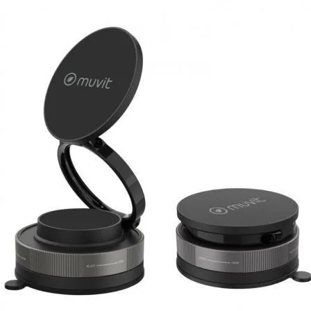 Soporte de Smartphone para Coche Muvit For Change MCCHL0035/ Negro