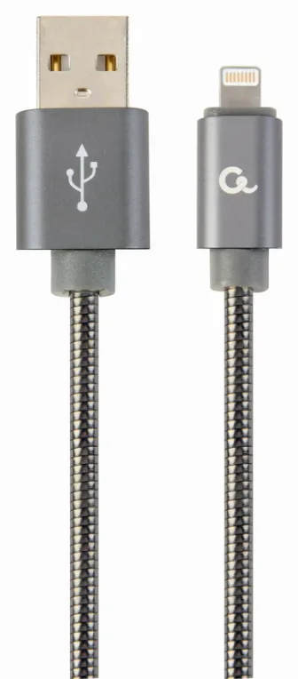 Cablexpert CC-USB2S-AMLM-1M-BG cable de conector Lightning 8 m Gris