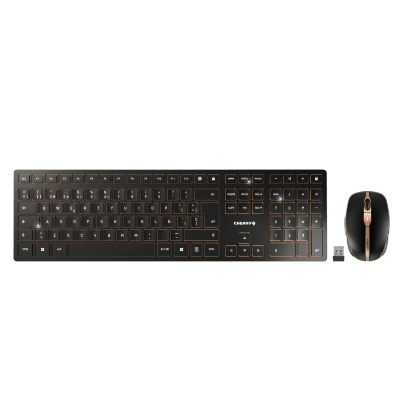 CHERRY Teclado+ratón combo Bluetooth-Inalámbrico