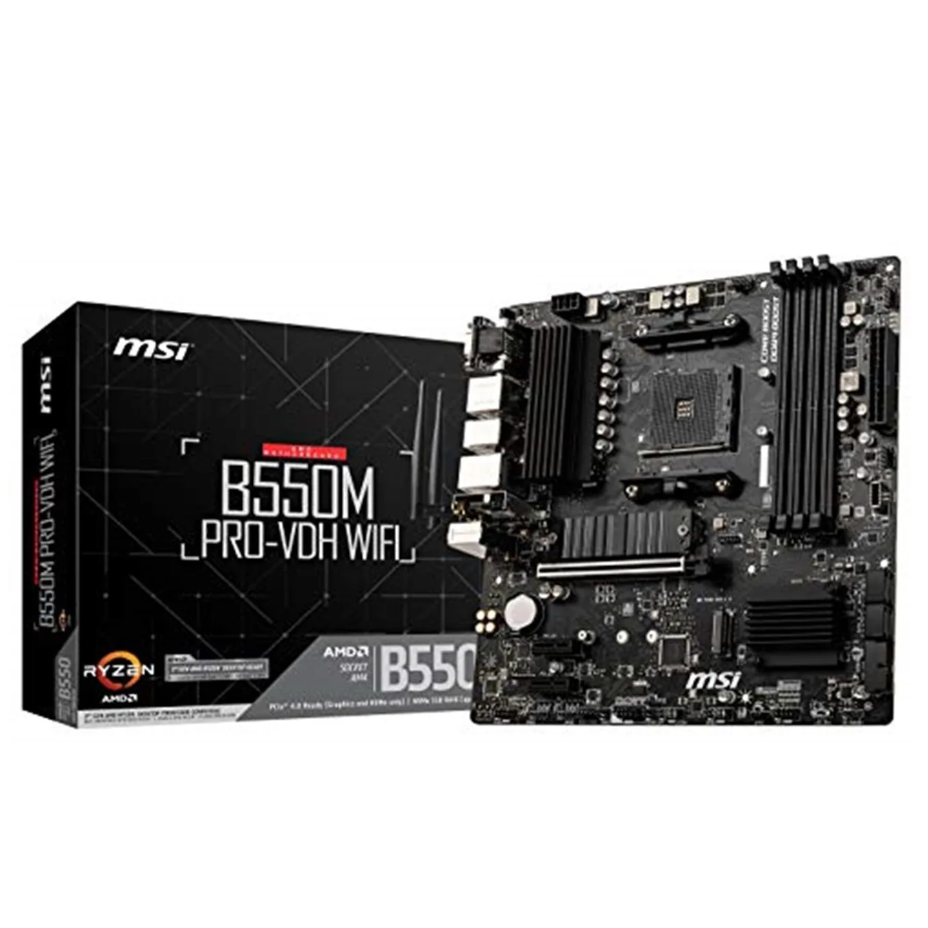 MSI B550M PRO-VDH WIFI placa base AMD B550 Zócalo AM4 micro ATX