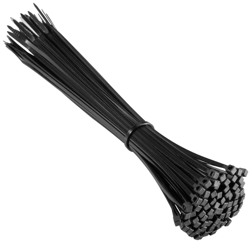 Bridas de nailon negro ewent ew1564 200mm x 2.5mm 100u
