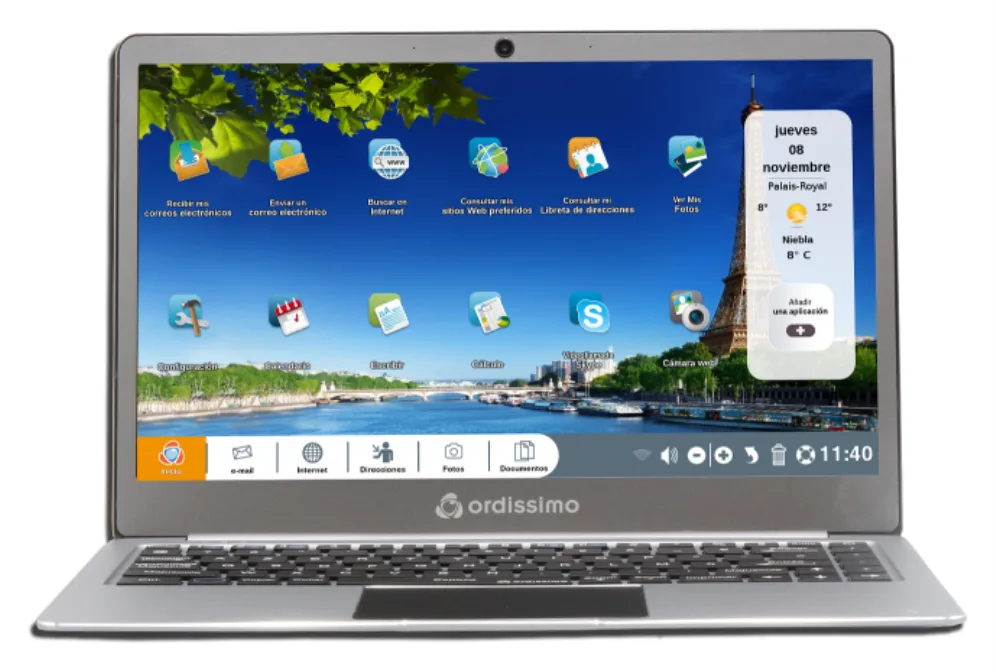 ORDISSIMO ART0371-ES ordenador portatil Intel® Celeron® N4000 Portátil 35,6 cm (14") Full HD 4 GB DDR4-SDRAM 64 GB eMMC Wi-Fi 5 (802.11ac) Plata