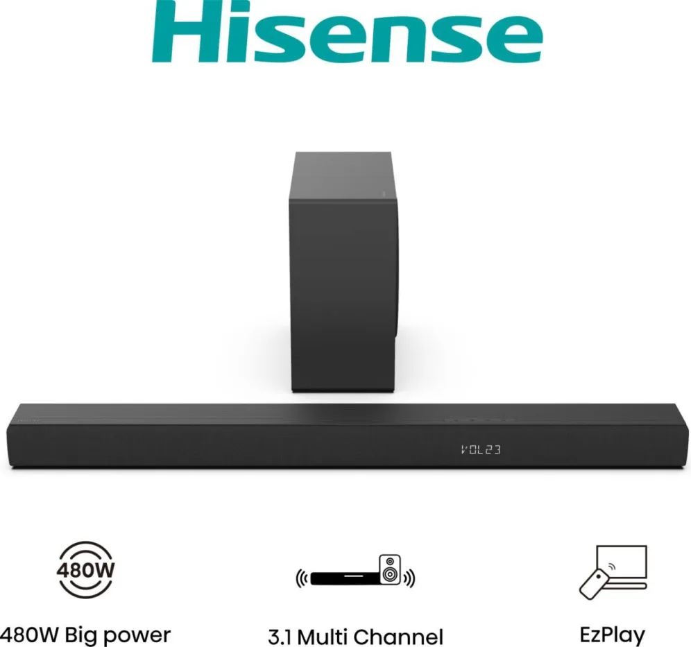 Hisense HS3100 Negro 3.1 canales 480 W