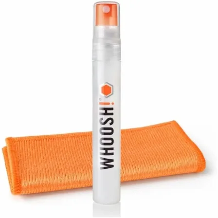 Kit Limpiador de Pantallas de Bolsillo Whoosh Kit Pocket WSH001/ Spray 8ml + Paño Microfibra