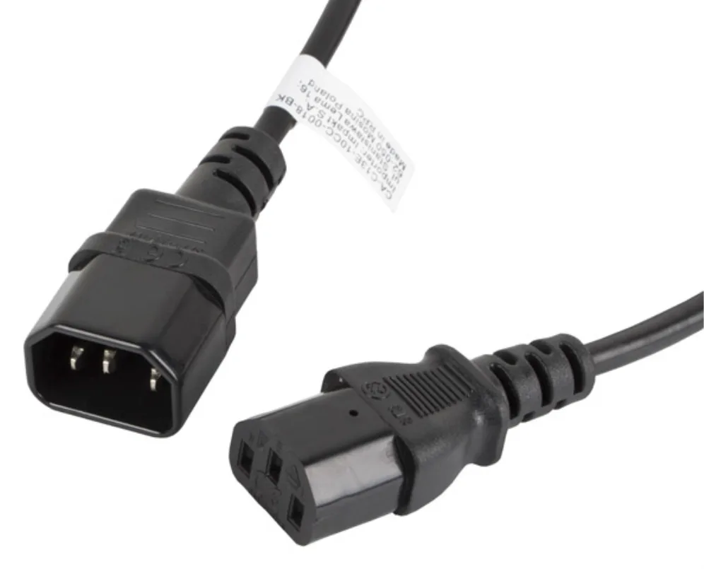 Cable alargador lanberg alimentacion cpu iec320 c13 h - iec320 c14 m 1.8m