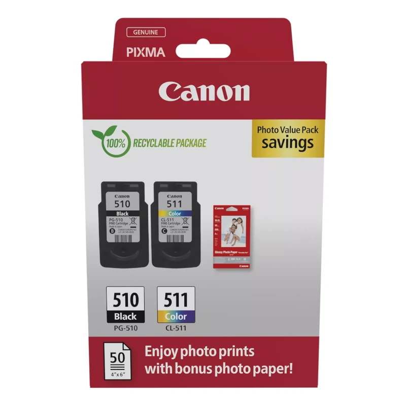 Canon Cartucho MultiPack PG-510-CL511+papel