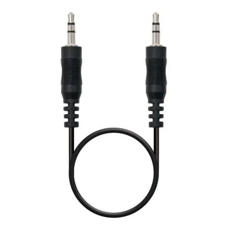 Cable Estéreo Nanocable 10.24.0100/ Jack 3.5 Macho - Jack 3.5 Macho/ 30cm/ Negro