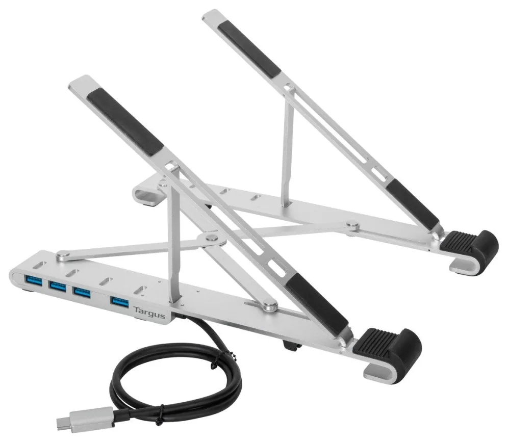 Base para portatil targus con hub integrado 4x usb - a plata