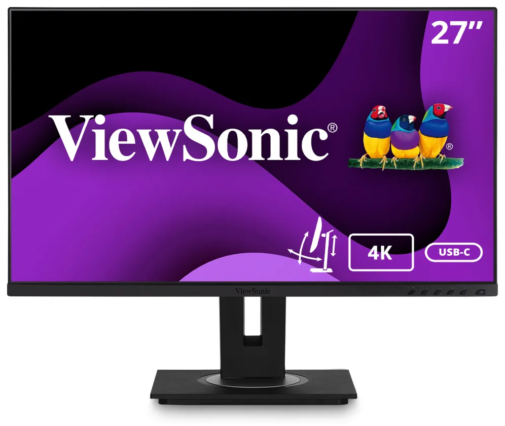 Viewsonic VG Series VG2756-4K pantalla para PC 68,6 cm (27") 3840 x 2160 Pixeles 4K Ultra HD LED Negro