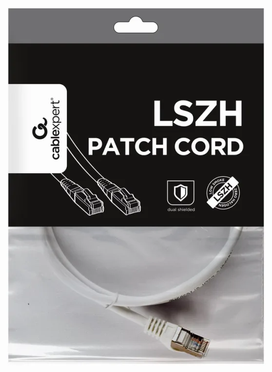 Gembird PP6A-LSZHCU-W-1M cable de red Blanco Cat6a S/FTP (S-STP)