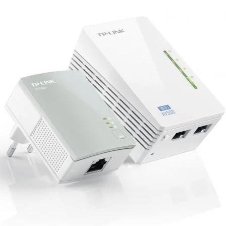 Pack 1 adaptador de red wifi +1 normal 500mbps linea electrica powerline tp - link