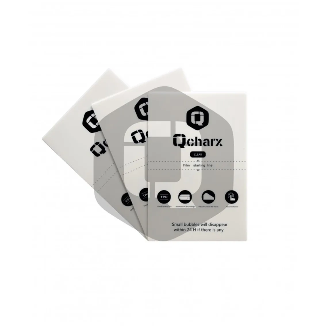 Laminas de proteccion frontales qcharx hidrogel hd qx1 50 unidades