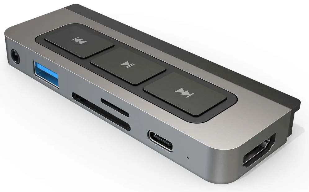 HYPER HD449 base para portátil y replicador de puertos Gris