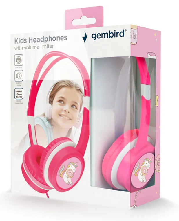Gembird MHP-JR-PK auricular y casco Auriculares Alámbrico Diadema Música Rosa