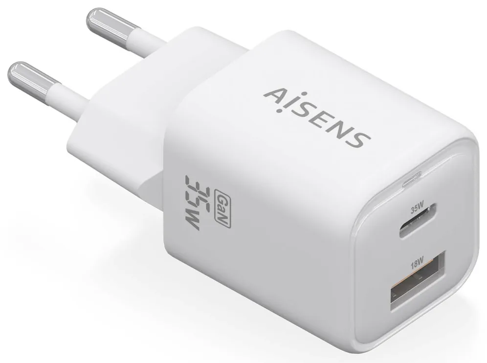 AISENS ASCH-35W2P024-W cargador de dispositivo móvil Universal Corriente alterna Carga rápida Interior