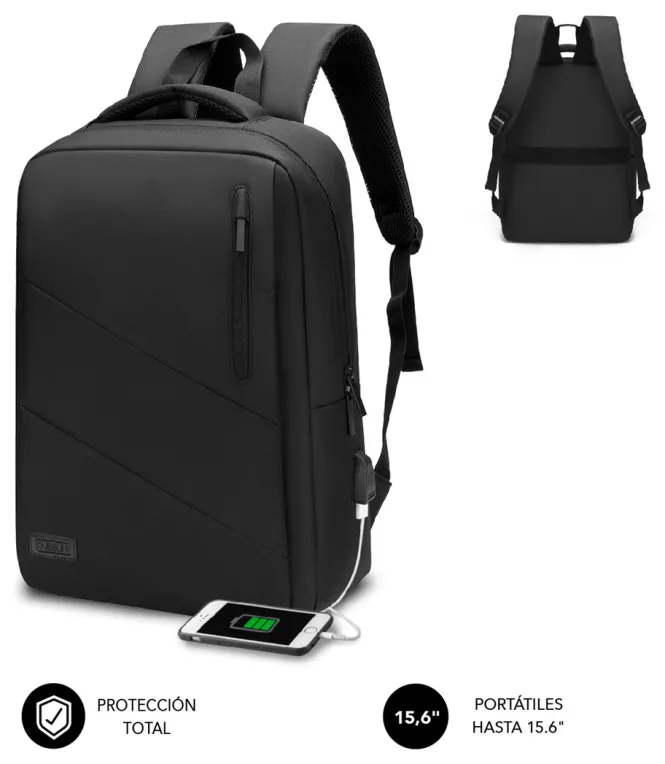 Mochila subblim city backpack para portatil 15.6 pulgadas negro