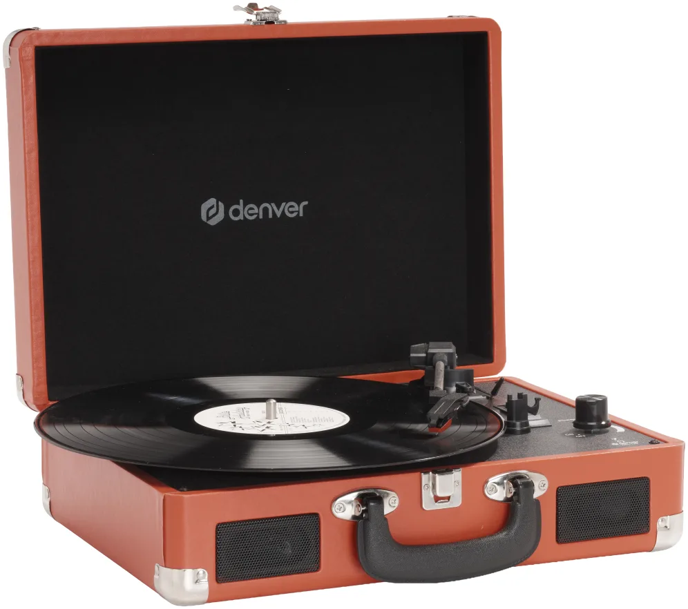 Denver VPL-120R tocadisco Tocadiscos de tracción por correa Rojo Semiautomático