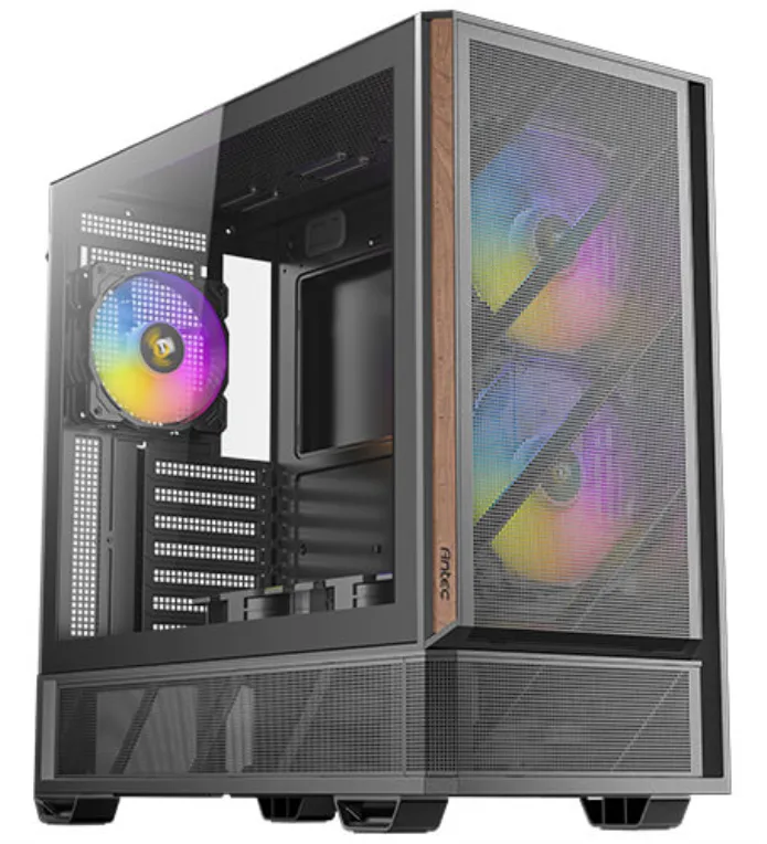 Caja ordenador gaming antec p30 atx argb mid - tower cristal templado negra