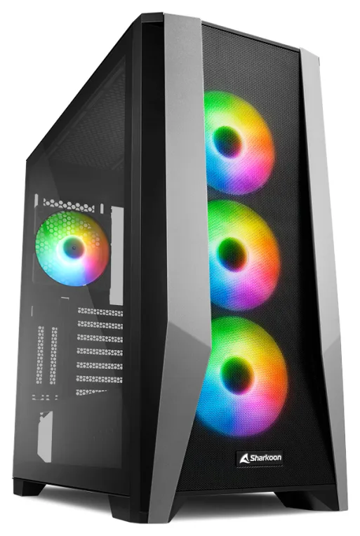 Caja ordenador gaming sharkoon tg7m atx 2 x usb 3.0 sin fuente