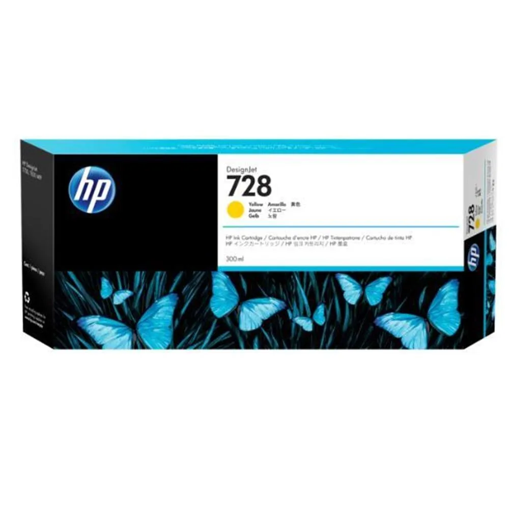Cartucho tinta hp 728 300ml amarillo