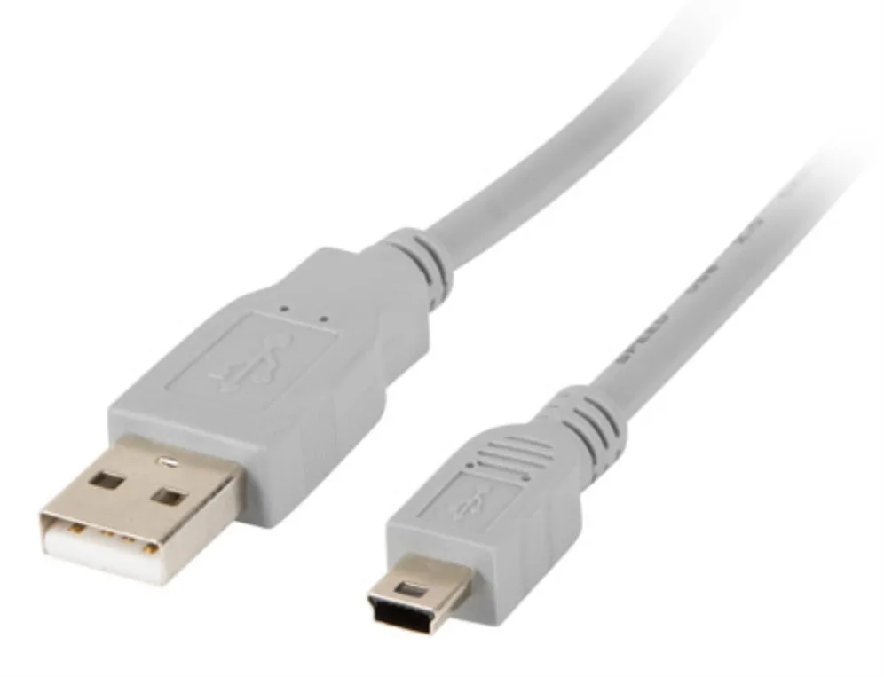 Cable usb lanberg 2.0 macho - mini usb macho 1.8m gris