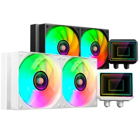 Kit refrigeracion liquida mars gaming ml - two240w argb 2x 120mm blanco