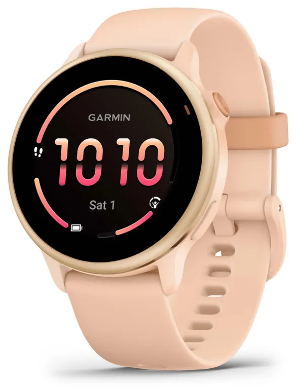 Smartwatch garmin vívoactive 6 amoled 8gb rosa gps pulso oxímetro 42mm 11 días