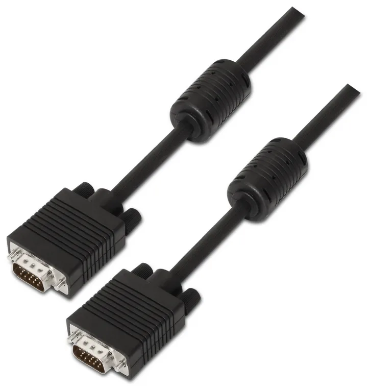 Cable SVGA Aisens A113-0074/ HDB15 Macho - HDB15 Macho/ Hasta 3W/ 10Mbps/ 10m/ Negro