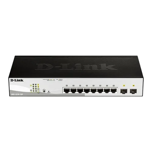 Switch D-Link DGS-1210-10P 10 Puertos/ RJ-45 Gigabit 10/100/1000 PoE/ SFP