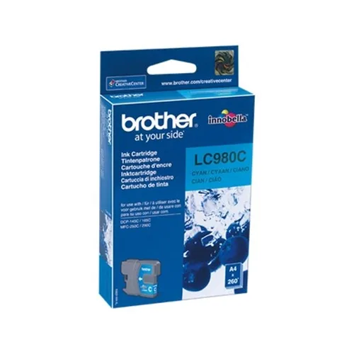 Cartucho tinta brother lc980c cian 260 paginas dcp - 165c - dcp - 195c - dcp - 375cw - mfc - 250c - mfc - 255cw