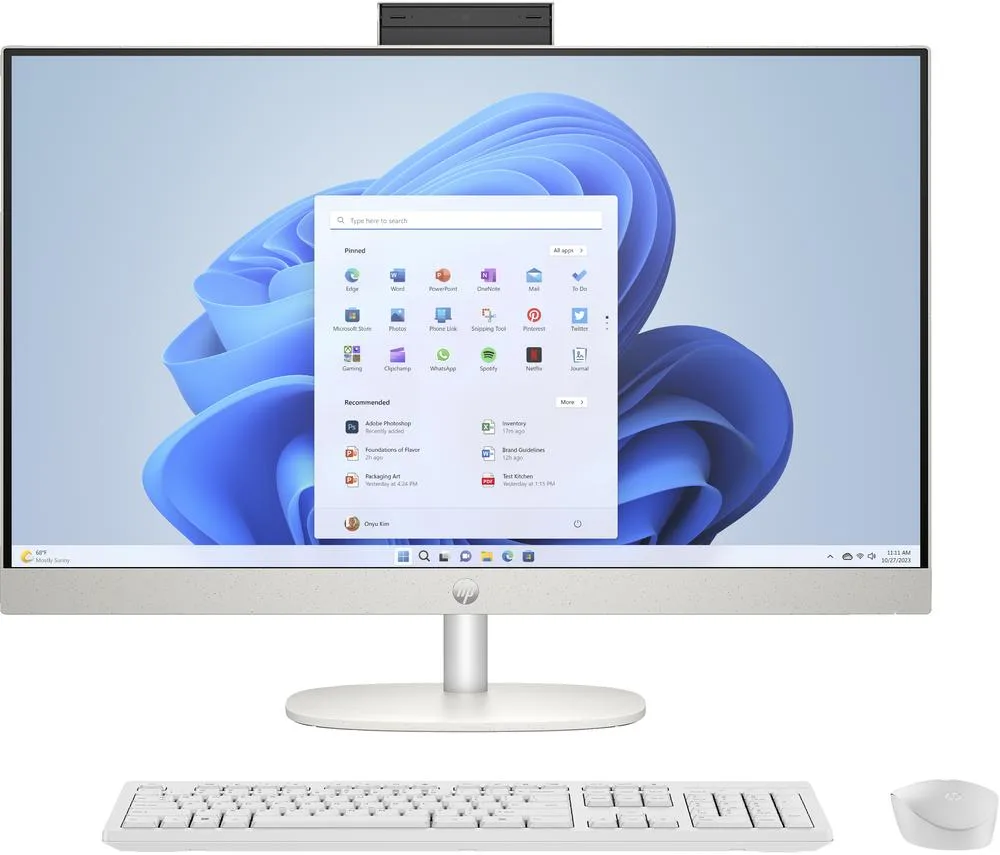 Ordenador all in one hp 27 - cr0026ns 27 pulgadas ryzen 3 - 7320u - 8gb - 512gb - w11 - teclado y raton