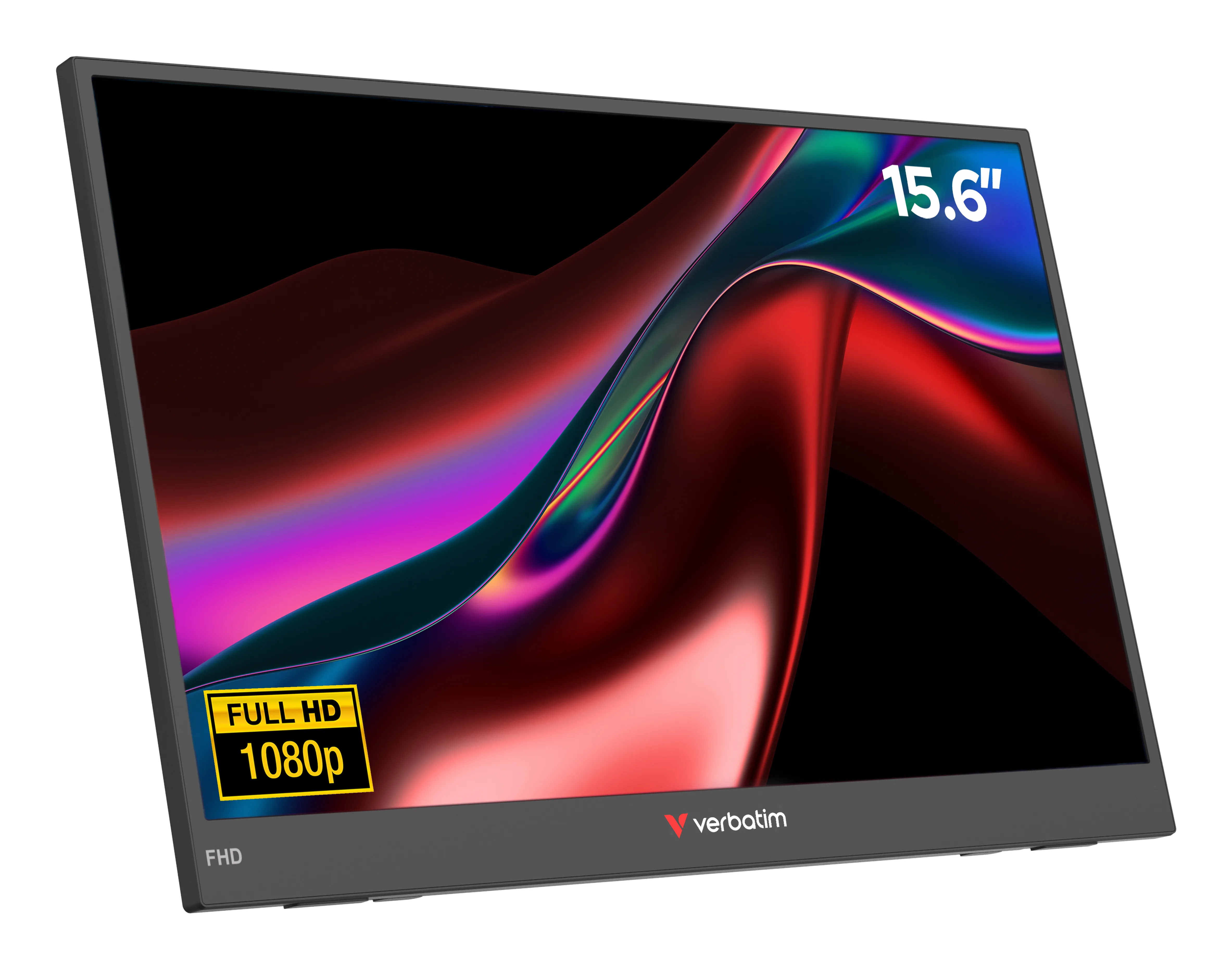Verbatim Portable 15.6" FHD Monitor LIGHT Monitor portátil Negro 39,6 cm (15.6") LCD 1920 x 1080 Pixeles