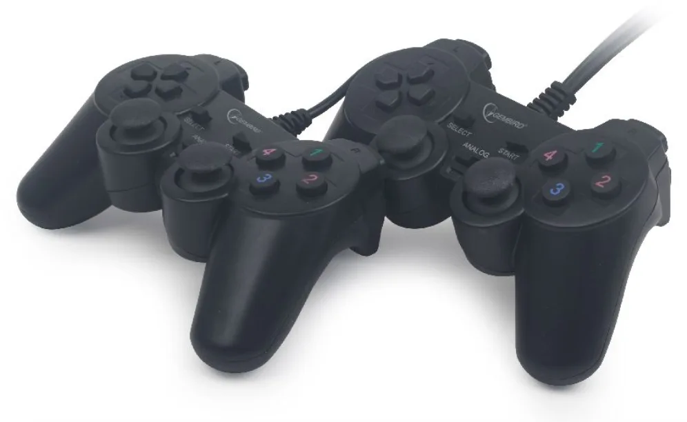 Gembird JPD-UDV2-01 mando y volante Negro USB 2.0 Gamepad Analógico/Digital PC
