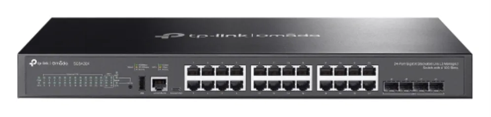 TP-Link Omada SG5428X switch Gestionado L3 Gigabit Ethernet (10/100/1000) Negro