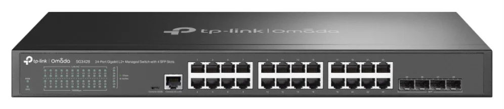 Switch 24 puertos 10 - 100 - 1000 + 4 sfp l2 tp - link